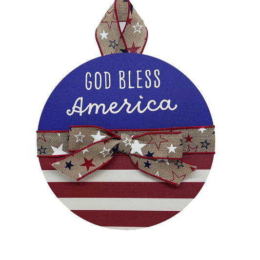 God Bless America Door Hanger