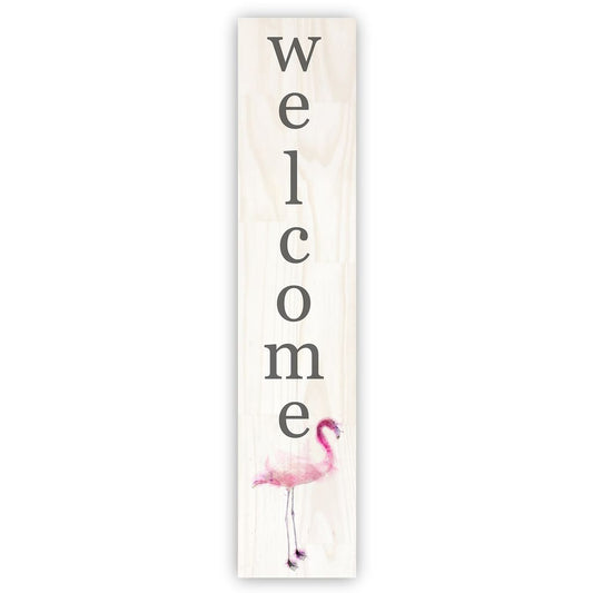 Welcome with Flamingo Porch Board