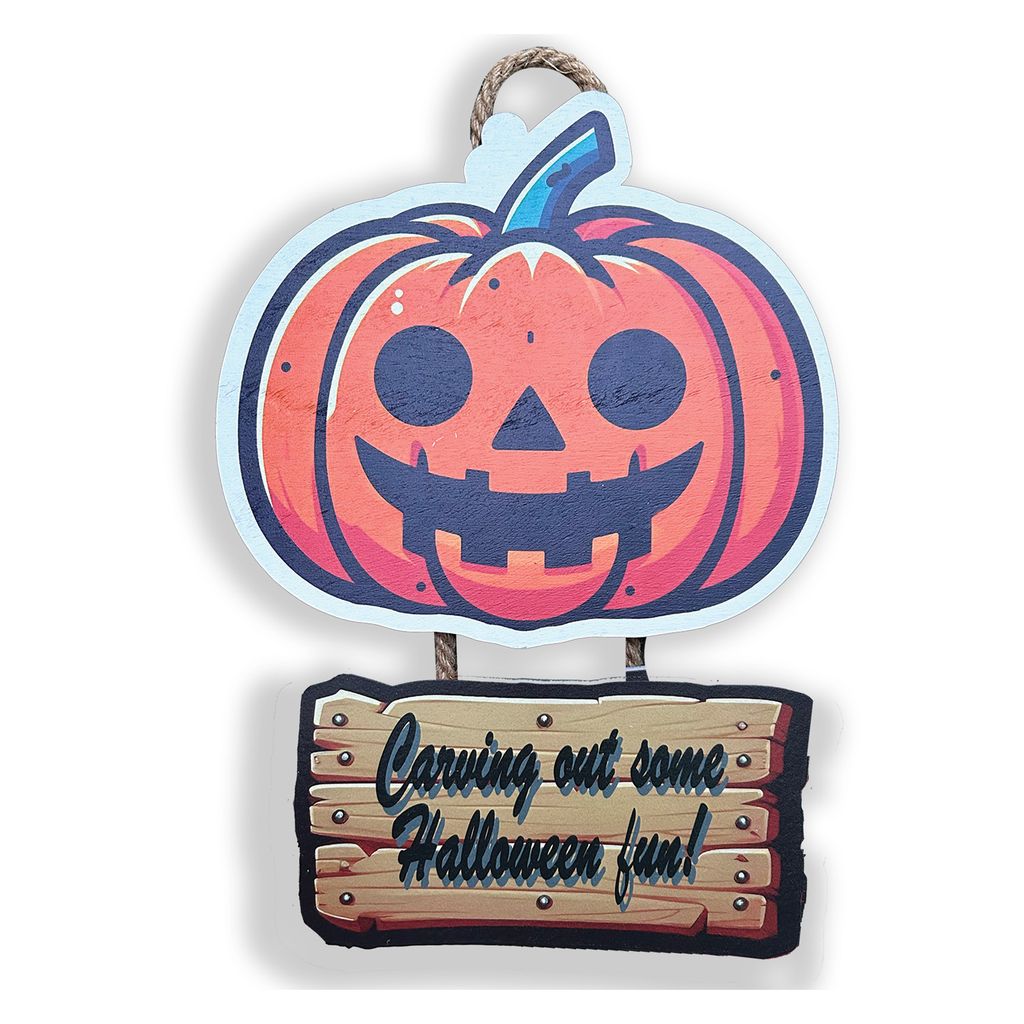 Pumpkin Cut-Out Door Hanger