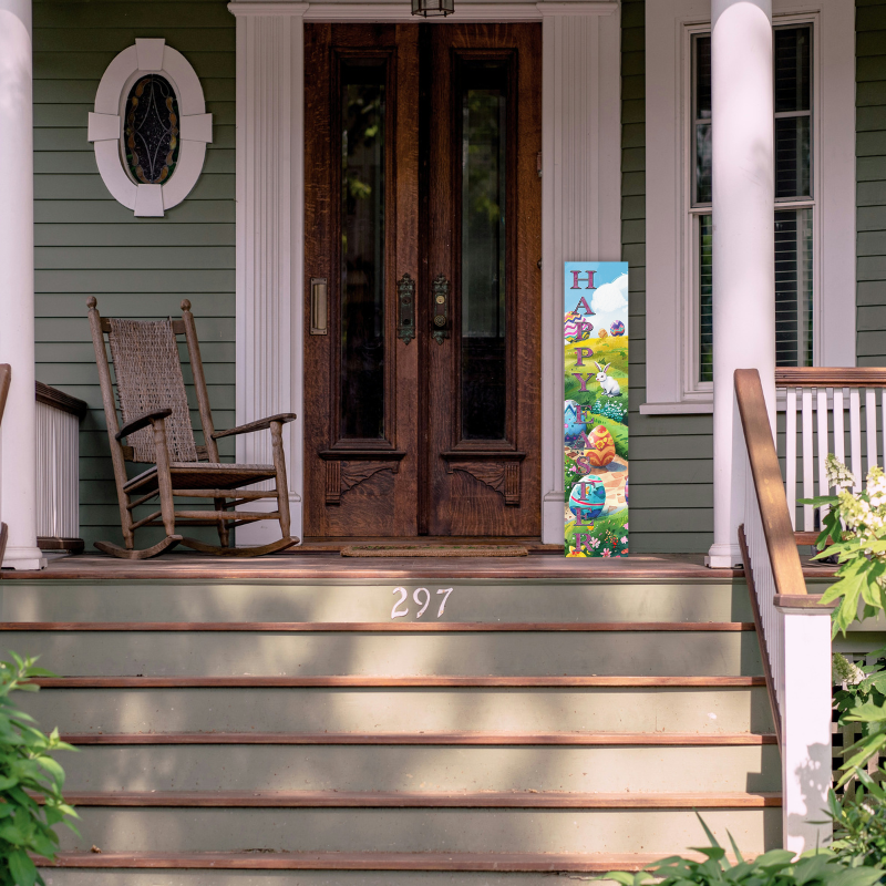 Happy Easter Egg Hunt Porch Board