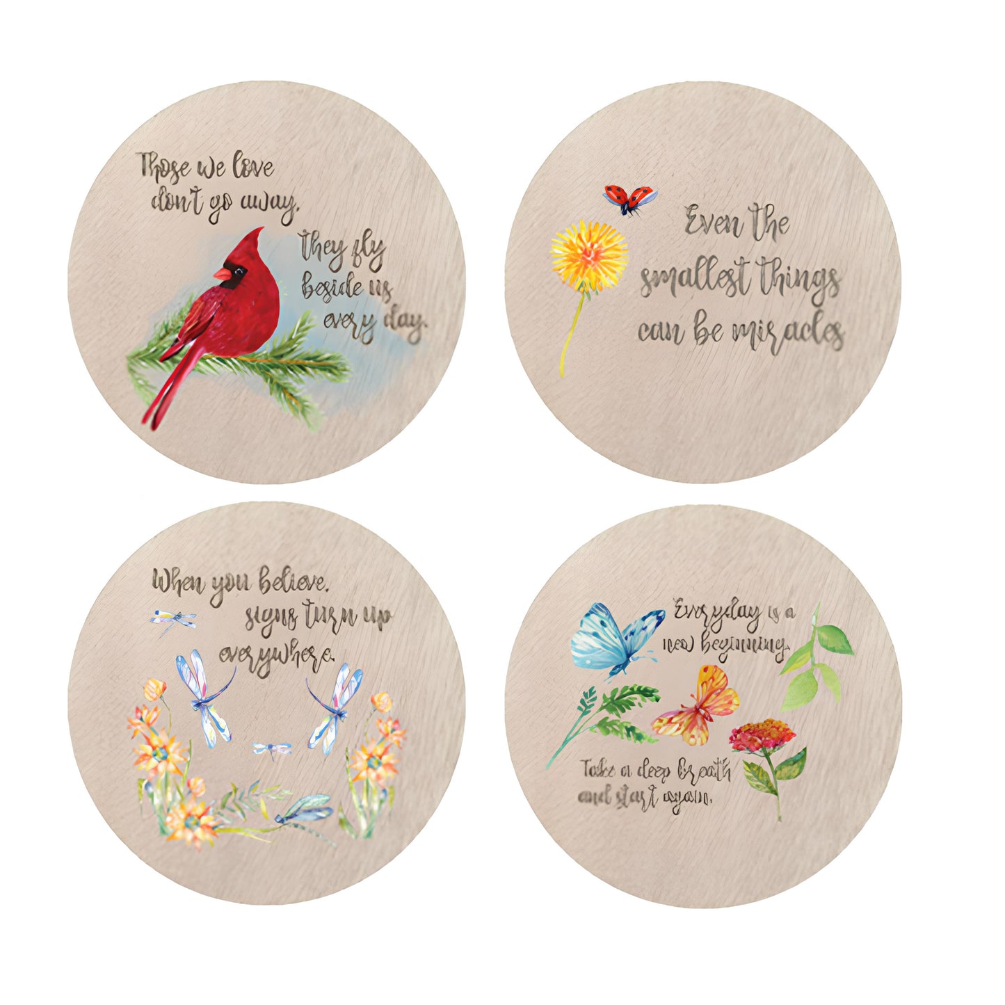 Flora & Fauna Coasters 4 Pack Set 4