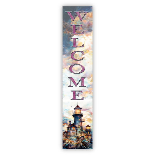 Welcome Lighthouse Town Porch Board