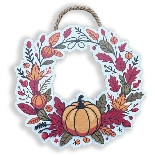 Fall Wreath Cut-Out Door Hanger