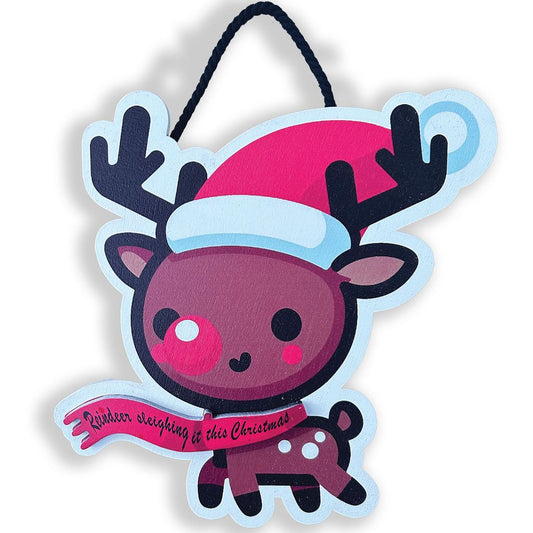 Reindeer Cut-Out Door Hanger