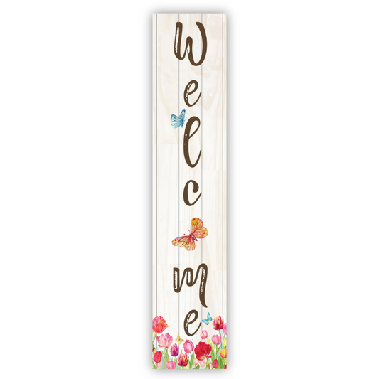 Welcome Butterflies Porch Board