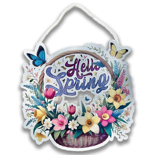 Hello Spring Cut-Out Door Hanger