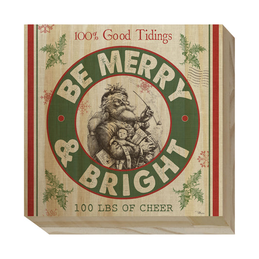 Vintage Christmas Wood Blocks