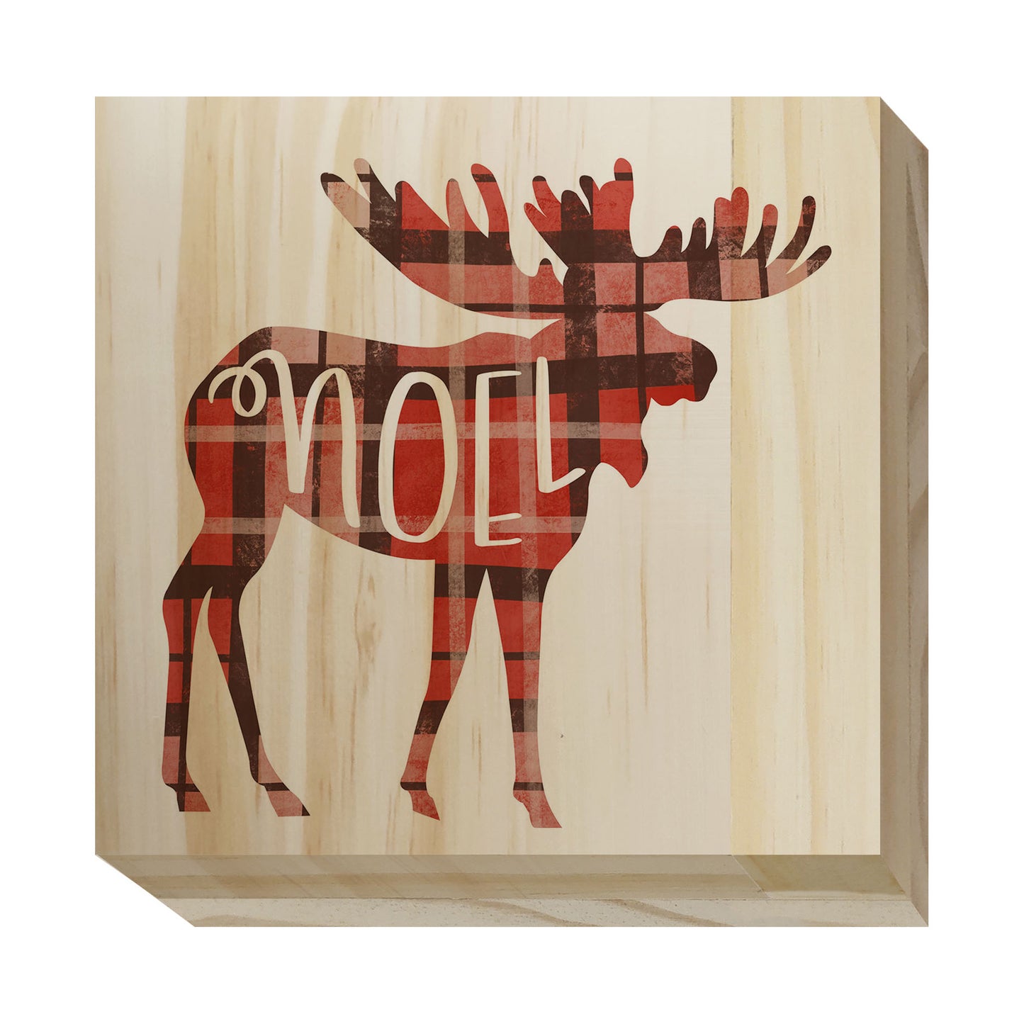 Plaid Animals Wood Blocks