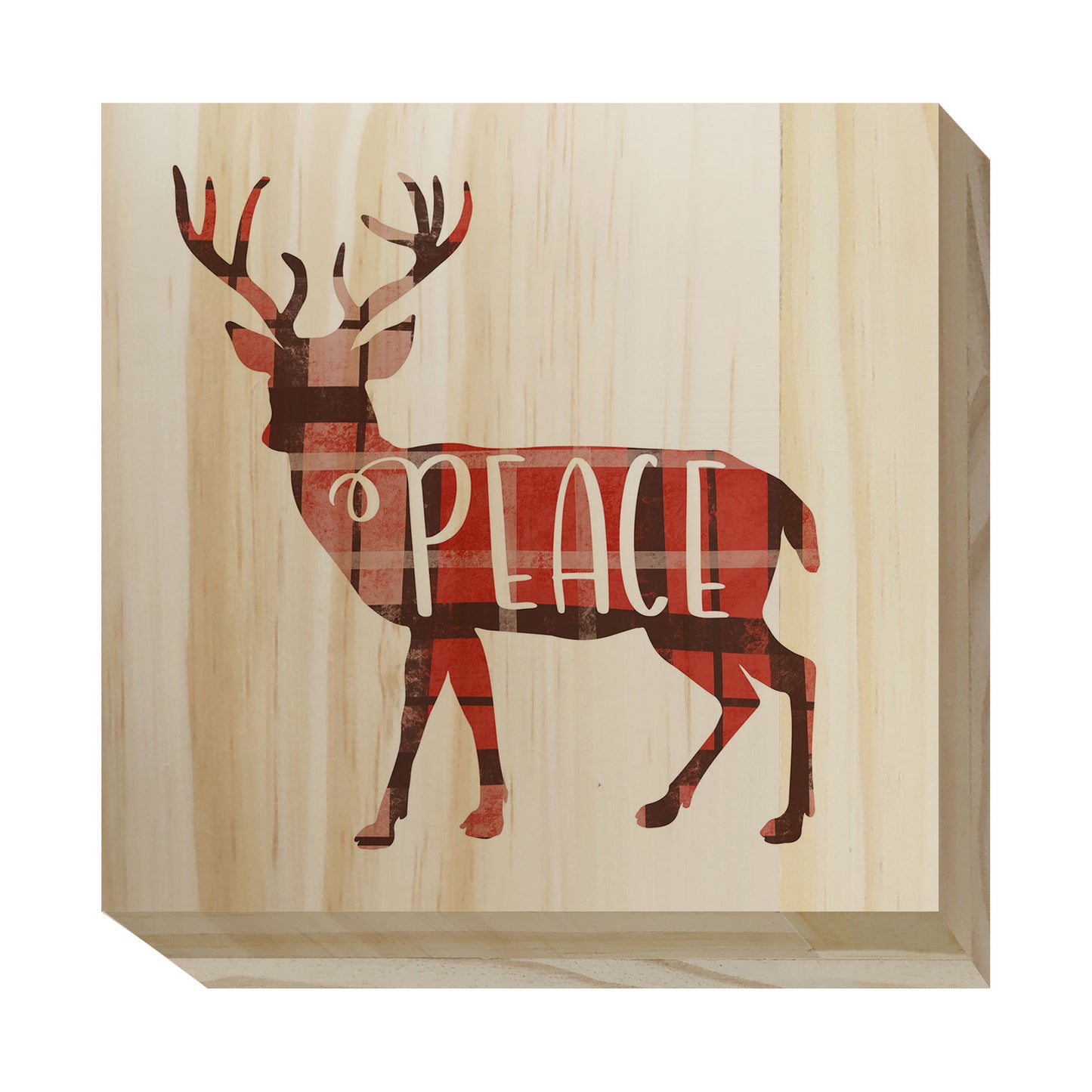 Plaid Animals Wood Blocks