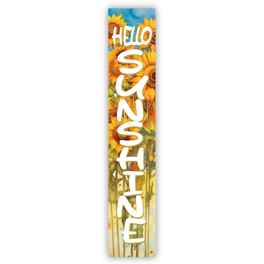 Hello Sunshine Sunflowers Porch Board