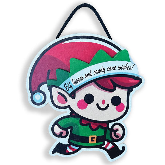 Elf Cut-Out Door Hanger