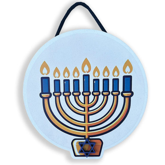 Menorah Cut-Out Door Hanger