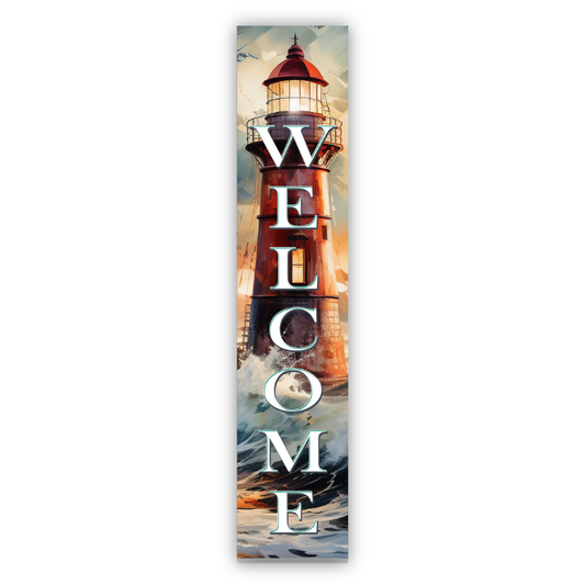 Welcome Lighthouse Porch Board